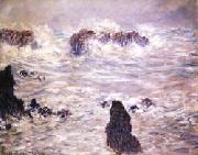 Claude Monet Storm,Coast of Belle-Ile painting